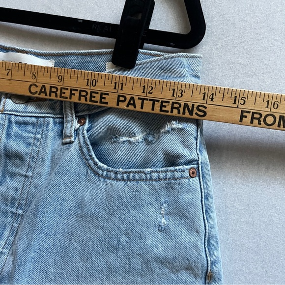 Denim Forum The Yoko Mid Thigh Short Organic Cotton jean shorts Sz 27 - Picture 10 of 11